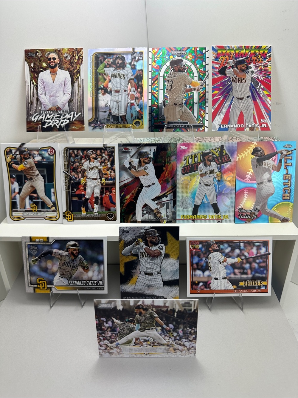 Fernando Tatis Jr. Padres lot of 13 w/ Stained Glass/Gameday Drip/All-Etch